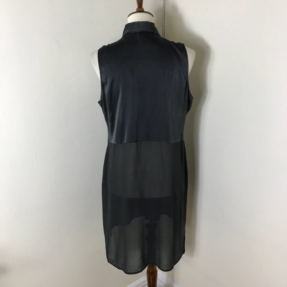 Eileen Fisher silk blouse with sheer panels - Picture 5 of 7